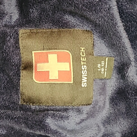 SWISS TECH Girl's Blue Winter Puffer Jacket with Hood - Size Large 10/12 - Picture 10 of 13